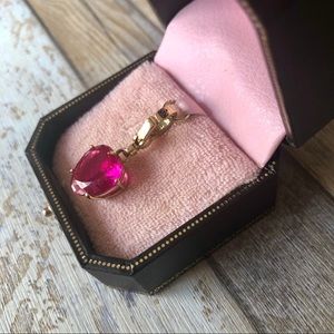 Juicy Couture Jewelry - Juicy Couture Pink Heart Gemstone Charm Pendant Juicy Couture Jewelry - Juicy Couture Pink Heart Gemstone Charm Pendant